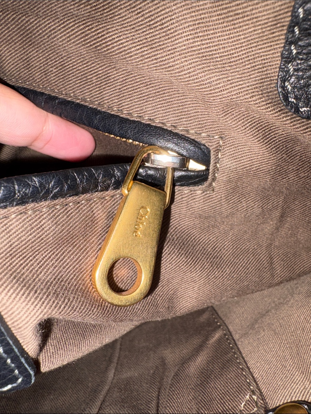 Chloé Marcie Black Leather Satchel - Picture 13 of 15